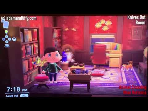 Our “Knives Out” Room in Animal Crossing: New Horizons!